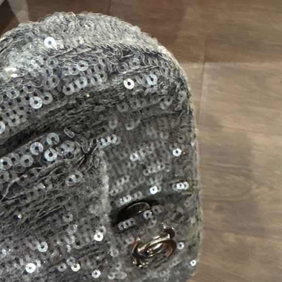 Chanel Sequin Mini Waterfall Flap Grey - Picture 7 of 7